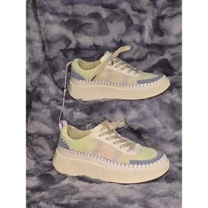 NWT‎ Nicole Miller New York Brita Sneakers Platform Pastel Shoes Women 8.5